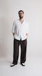 white boxy overshirt