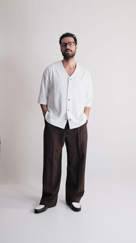 white boxy overshirt