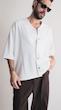 white boxy overshirt