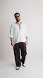 white boxy overshirt