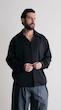 double collar black shirt