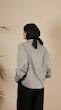 black and white boxy striped shirt