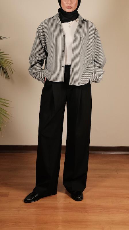 straight leg black pants