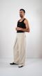  creamy overlap wide leg trousers