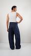  button fold avant garde denim pants