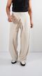  creamy overlap wide leg trousers
