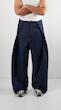  button fold avant garde denim pants
