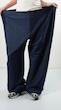 button fold avant garde denim pants