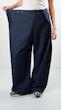 button fold avant garde denim pants