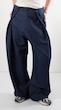 button fold avant garde denim pants