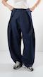 button fold avant garde denim pants