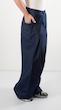 button fold avant garde denim pants