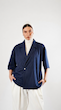 navy striped blazer shirt