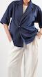 navy striped blazer shirt