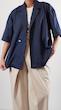 navy striped blazer shirt
