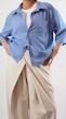 blue striped boxy shirt