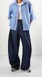 blue striped boxy shirt