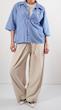 blue striped boxy shirt