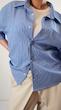 blue striped boxy shirt