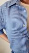 blue striped boxy shirt