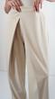 creamy overlap wide leg trousers