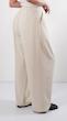 creamy overlap wide leg trousers