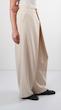 creamy overlap wide leg trousers