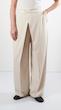 creamy overlap wide leg trousers