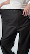 button fold avant garde black cotton pants