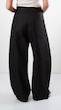 button fold avant garde black cotton pants