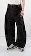 button fold avant garde black cotton pants