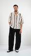 striped textured resort shirt