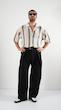 striped textured resort shirt