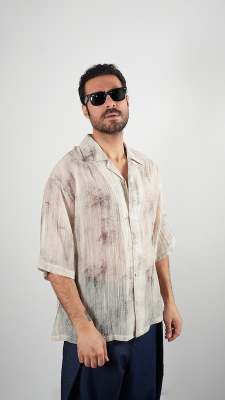 relaxed print shirt