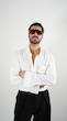single pocket white shirt