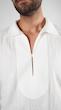 white open placket textured shirt