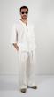 white open placket textured shirt