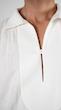 white open placket textured shirt