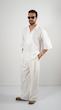 white open placket textured shirt