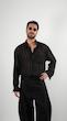 single pocket black shirt