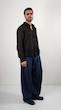 single pocket black shirt