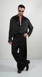 black satin shirt
