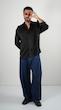 black satin shirt
