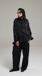 black satin shirt
