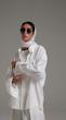 single pocket white shirt