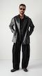 black leather coat