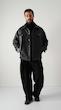  black leather jacket with pockets