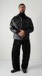  black leather jacket with pockets
