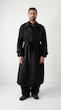 single-cape black trenchcoat