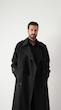 single-cape black trenchcoat